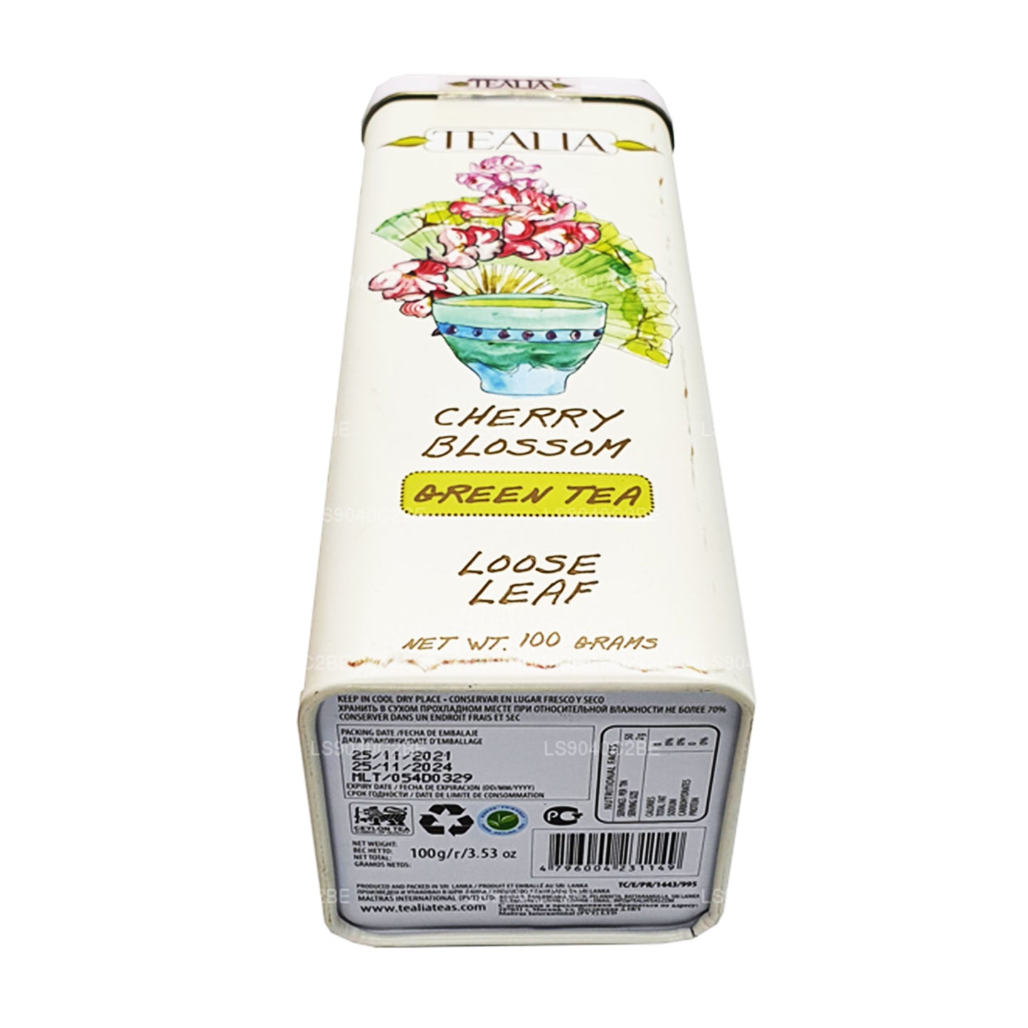 Tealia Cherry Blossom Zielona Herbata Luźna Liść (100g)