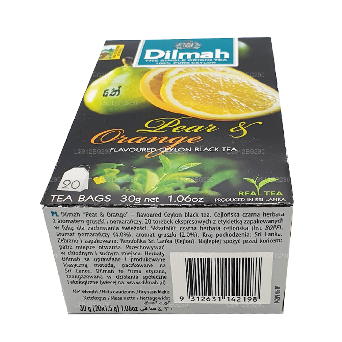 Dilmah Gruszka i Pomarańcza Ceylon Czarna Herbata (30g) 20 torebek