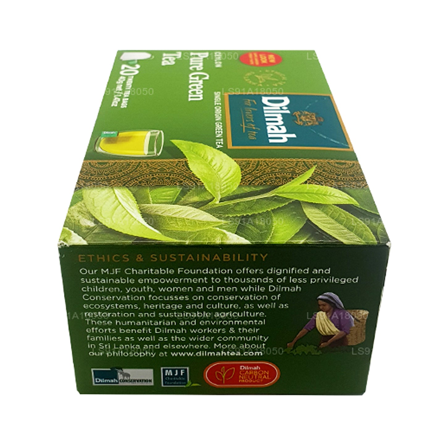 Dilmah Pure Ceylon Zielona Herbata (40g) 20 torebek