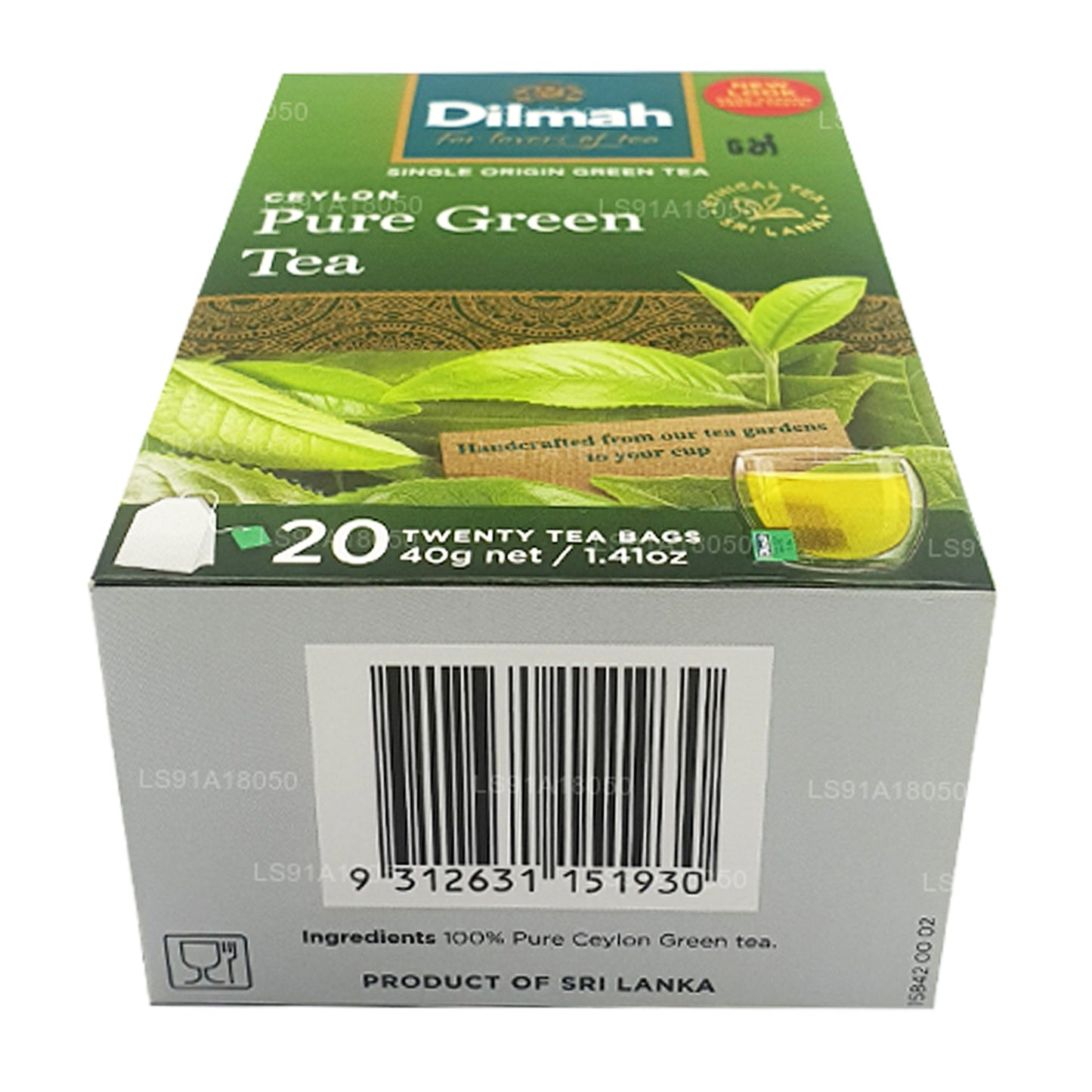 Dilmah Pure Ceylon Zielona Herbata (40g) 20 torebek