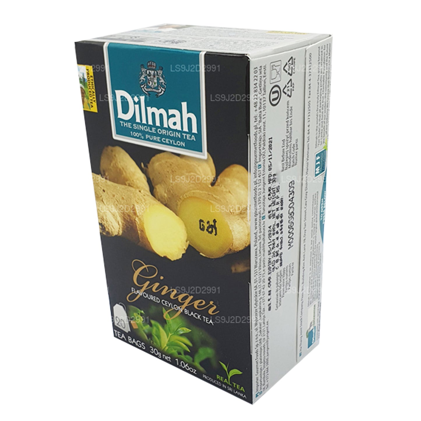 Dilmah Herbata czarna o smaku imbirowym (30g) 20 torebek