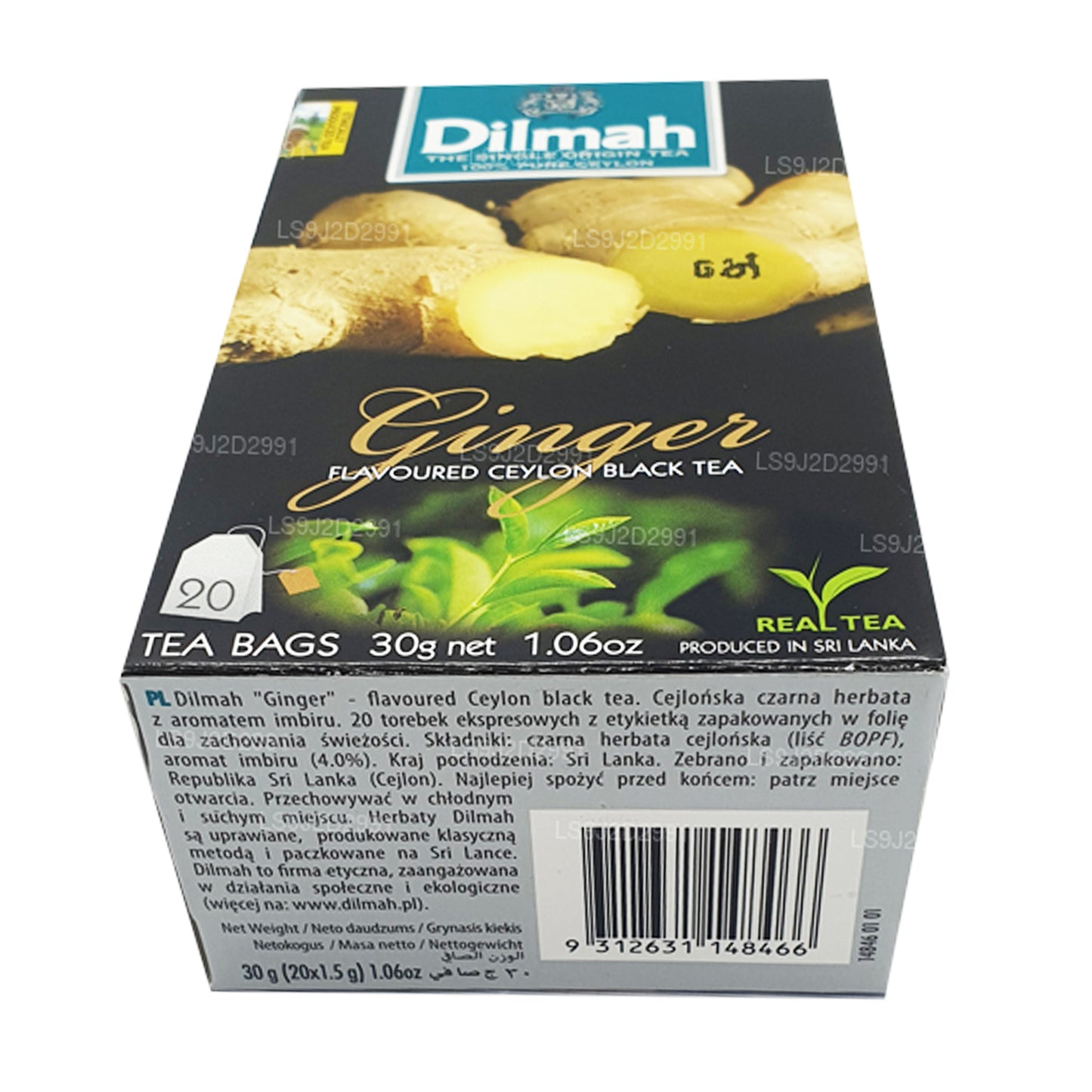 Dilmah Herbata czarna o smaku imbirowym (30g) 20 torebek