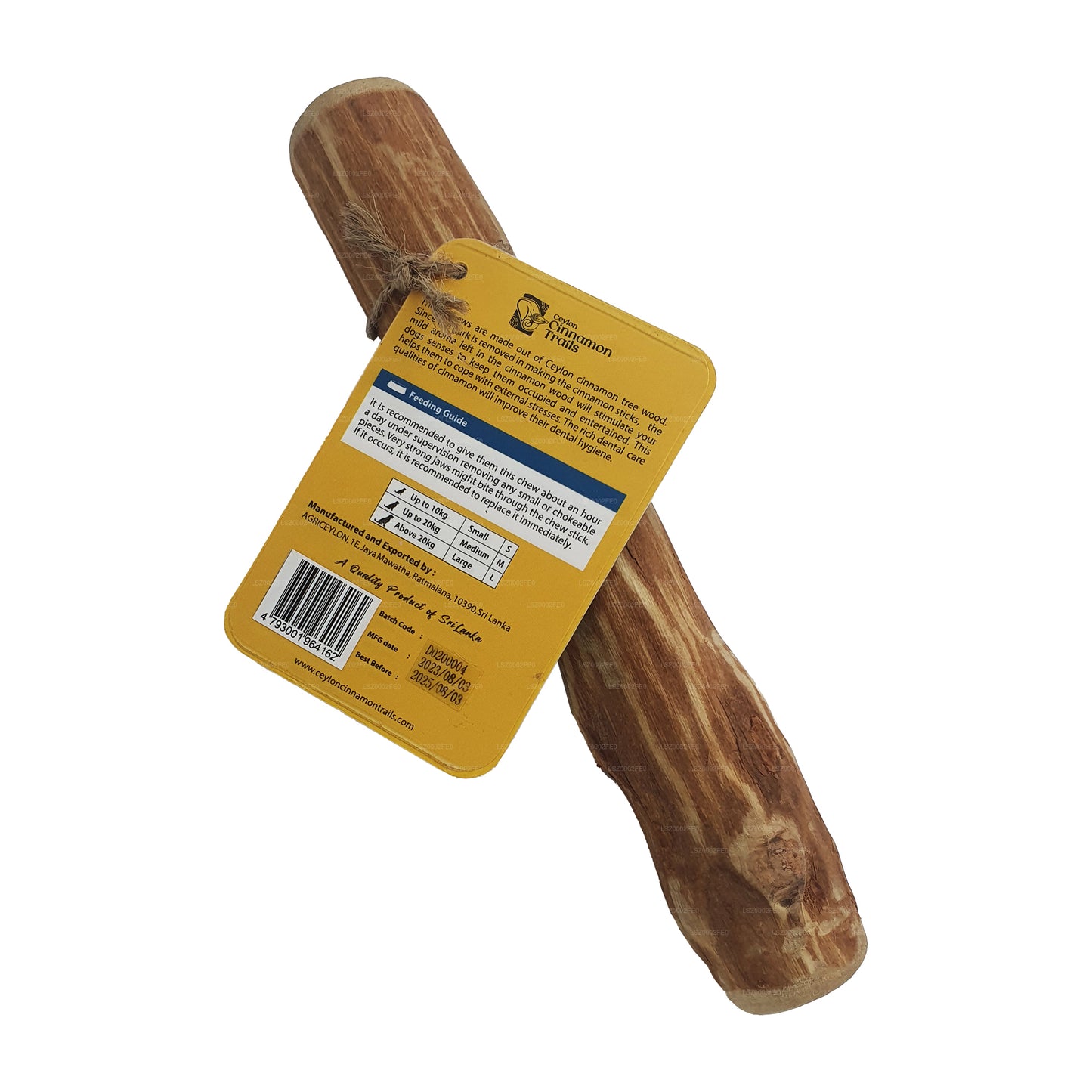 Ceylon Cinnamon Trails Cinnamon Wood Dog Chew „Mały”