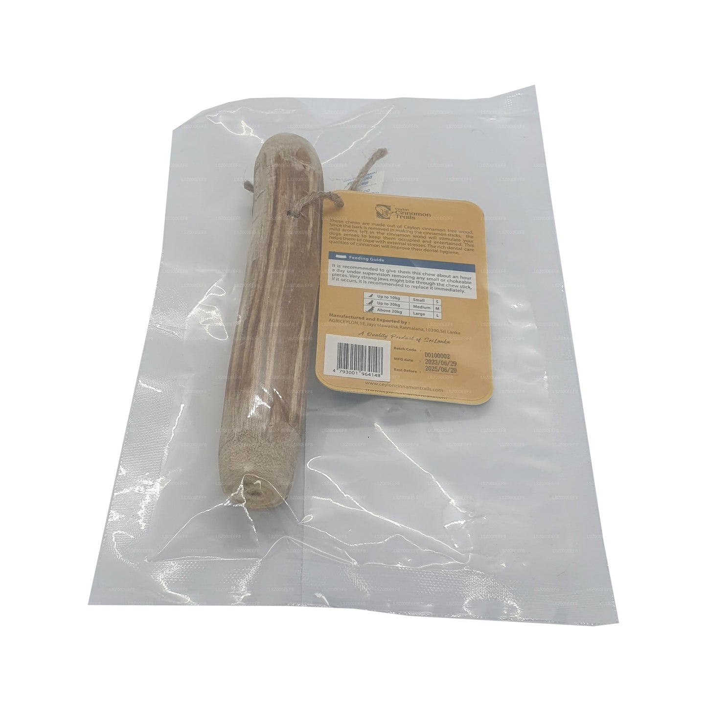 Ceylon Cinnamon Trails Cinnamon Wood Dog Chew „Mały”