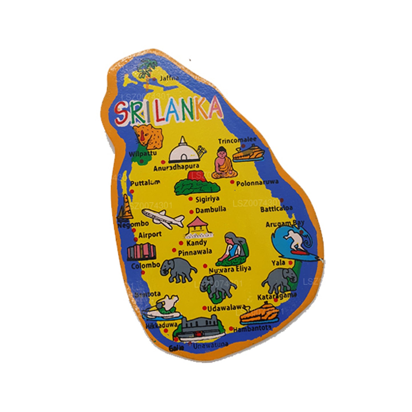 Sri Lankan Provinces Fridge Magnet