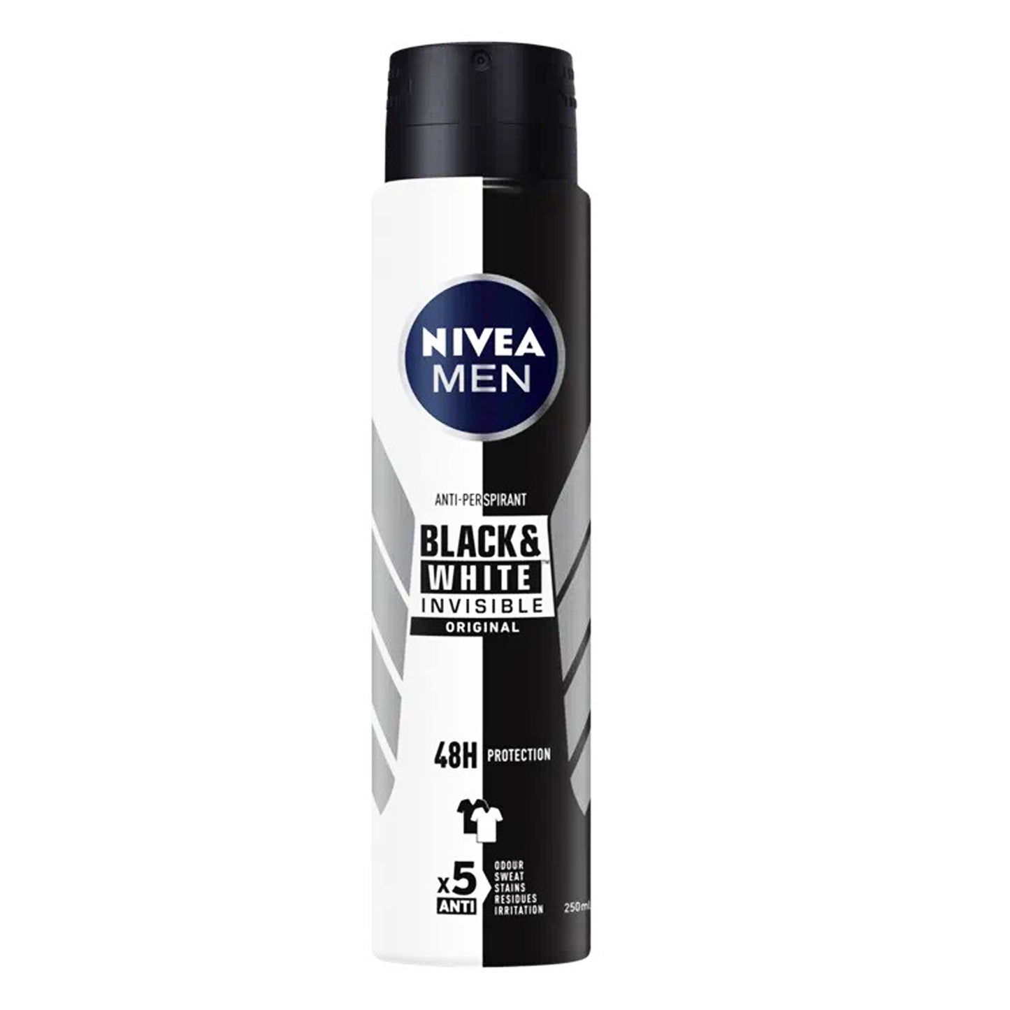 Nivea Invisible Black and White Deo Spray dla mężczyzn (250ml)
