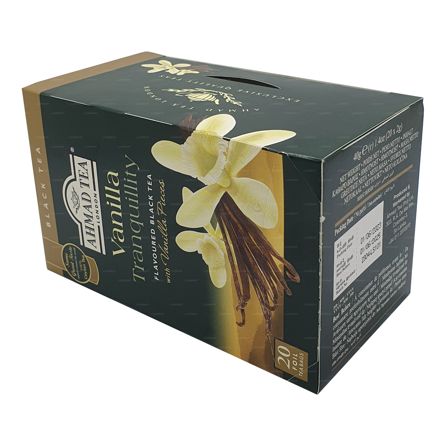 Herbata Ahmad Vanilla Tranquility 20 Folia Herbata Torebka (40g)