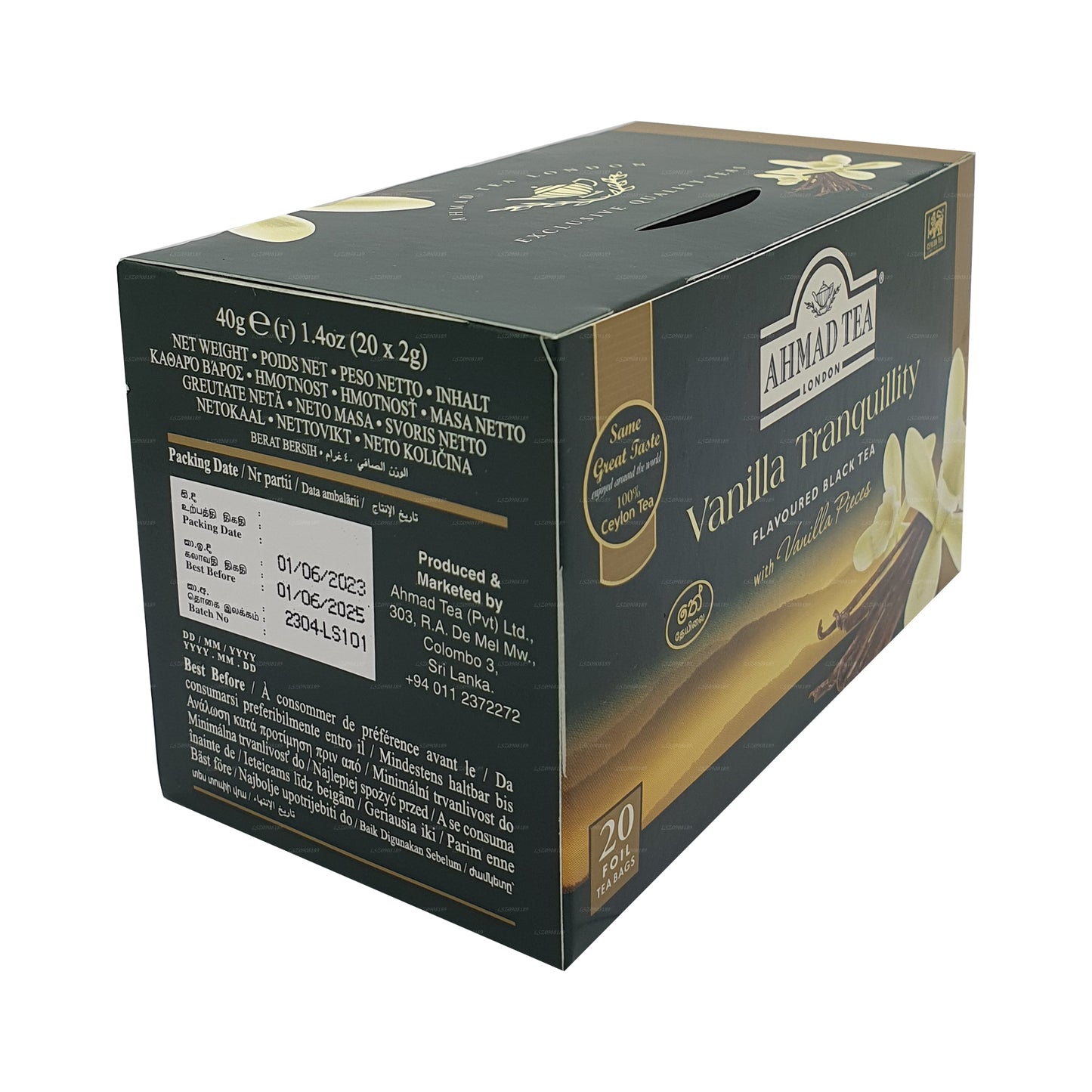 Herbata Ahmad Vanilla Tranquility 20 Folia Herbata Torebka (40g)