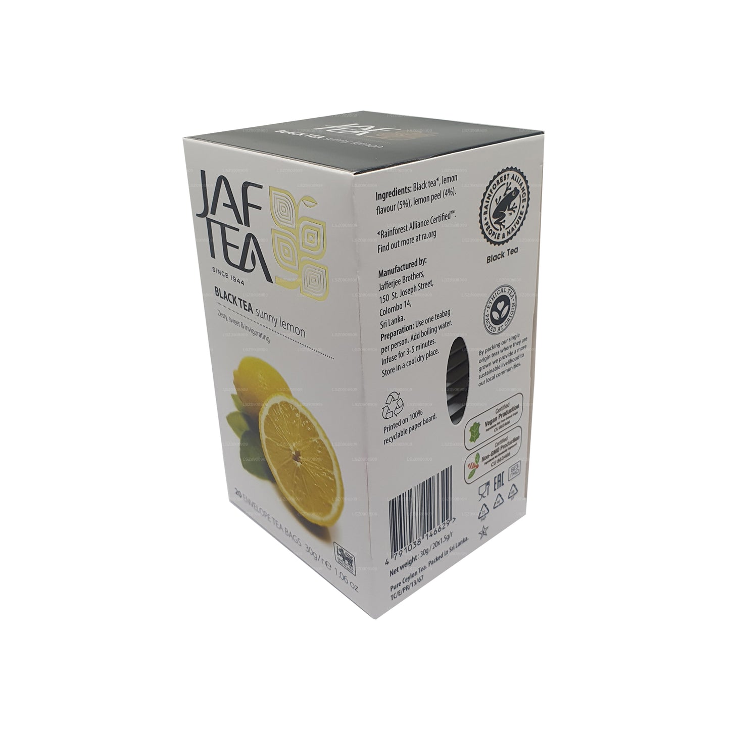 Jaf Tea Sunny Lemon Black Tea (30g) Foil Envelop Tea Bags