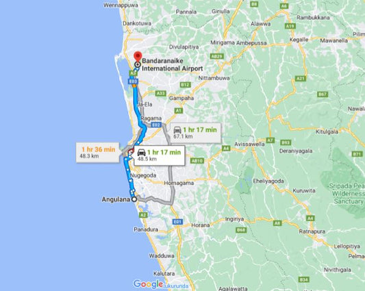 Angulana City to Colombo Airport (CMB) Private Transfer