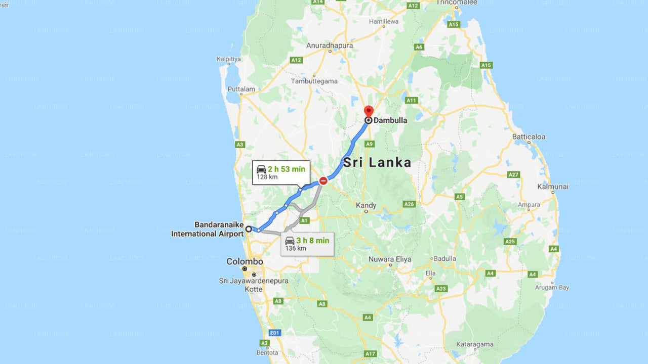 Colombo (CMB) Airport to Delhousie City Private Transfer