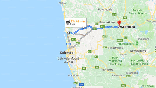 Transfer between Colombo Airport (CMB) and Kingdom Resort, Kottegoda