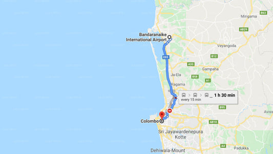 Transfer between Colombo Airport (CMB) and OZO Colombo, Colombo