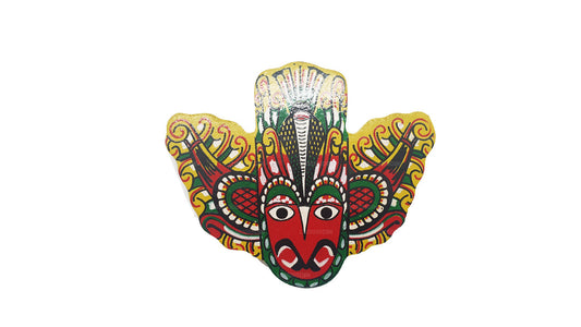 Sri Lankan Gurulu Raksha Mask Magnes na lodówkę