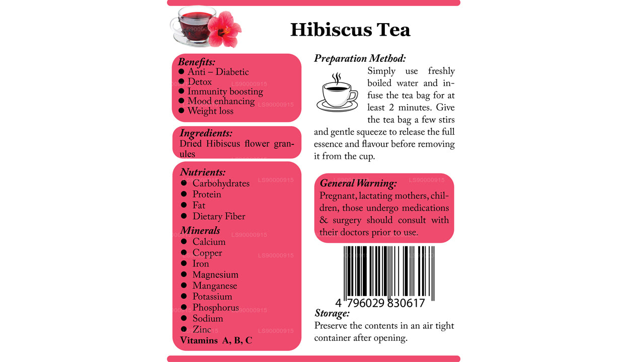 Lifetone Herbata kwiatowa hibiskusa (30g)