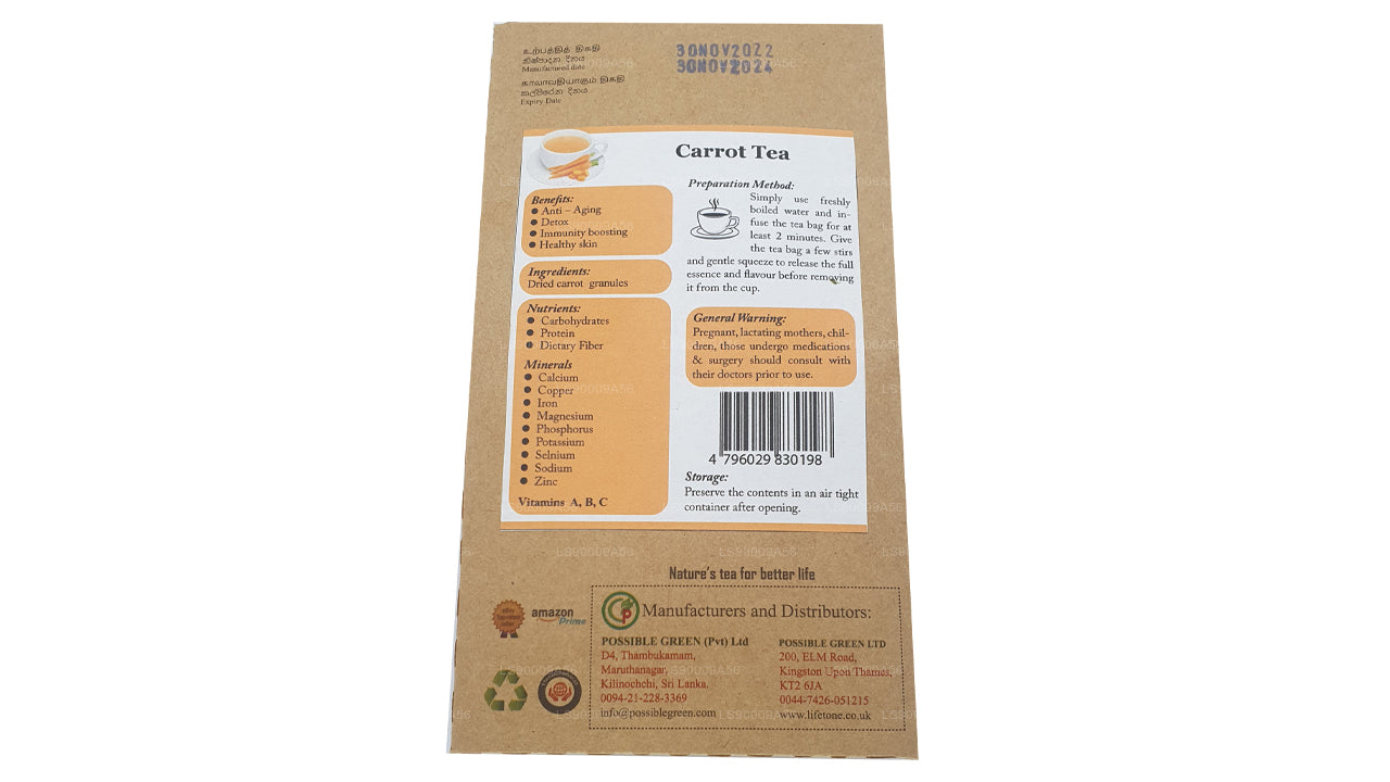 Czysta naturalna herbata marchewkowa (40g)