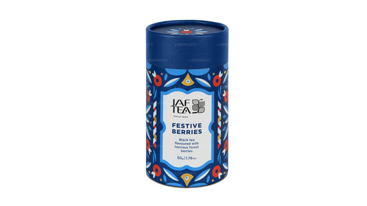 Jaf Tea Świąteczne Jagody - Czarna Herbata Aromatyzowana Surowymi Jagodami Leśnymi Caddy (50g)