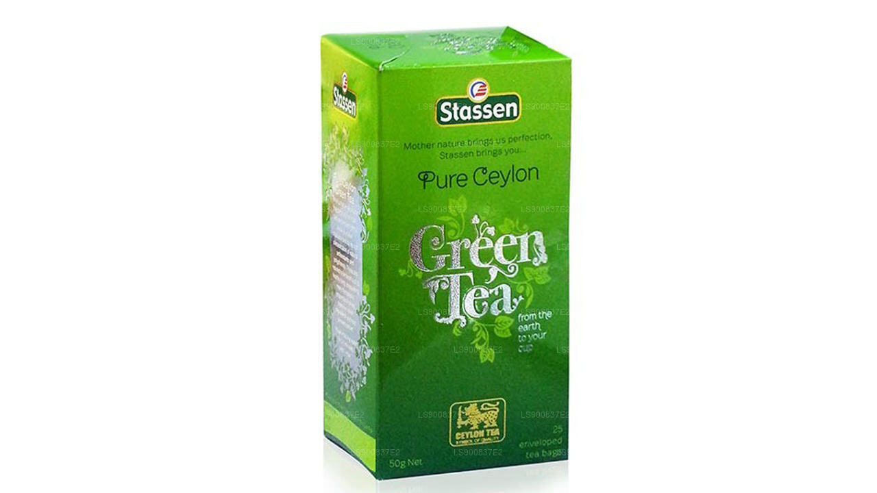 Stassen Pure Ceylon Organiczna zielona herbata (50g) 25 torebek