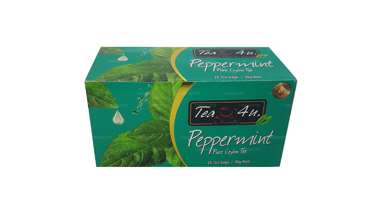 Tea4U Peppermint Pure Ceylon Tea (50g) 25 Tea Bags