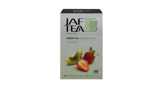 Jaf Tea Pure Green Collection Zielona herbata Truskawka i Kiwi (40g) 20 torebek herbaty