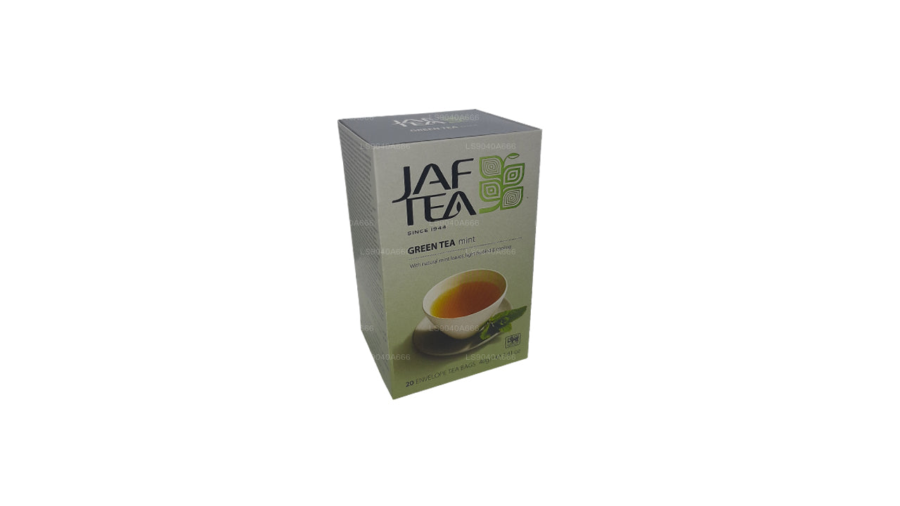 Jaf Tea Pure Green Collection Zielona herbata miętowa folia kopertowa torebki do herbaty (40g)