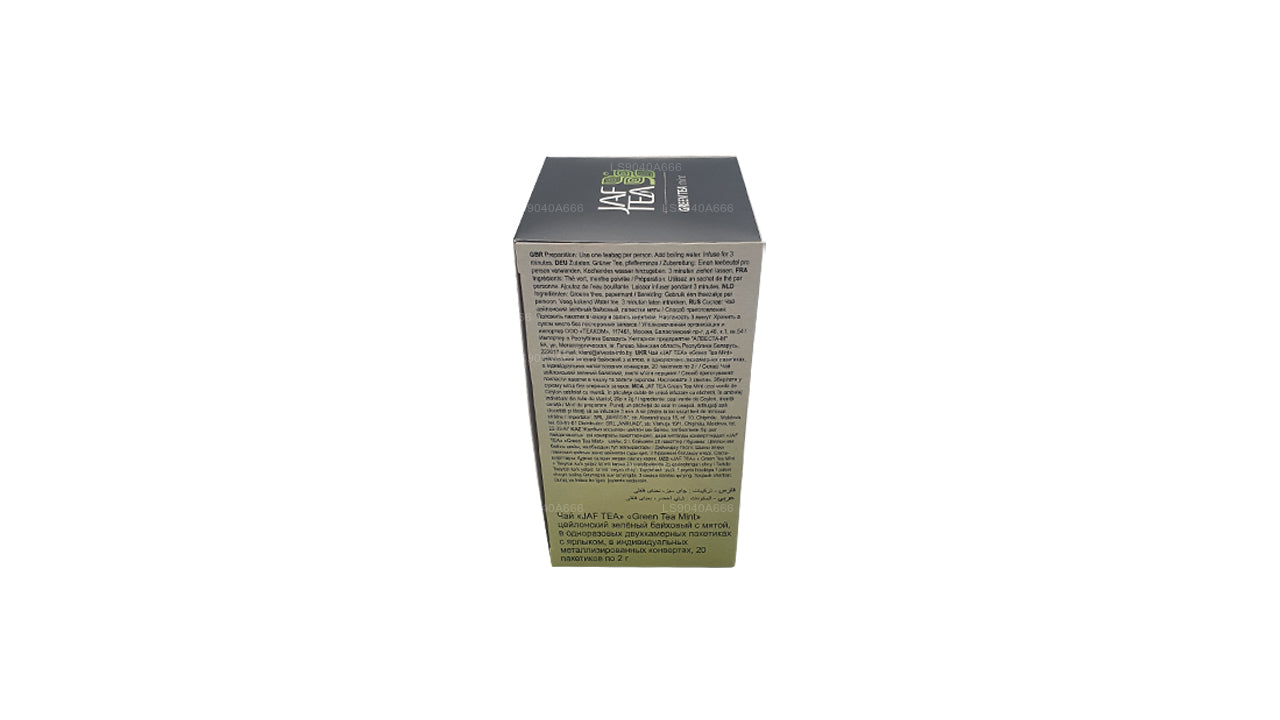 Jaf Tea Pure Green Collection Zielona herbata miętowa folia kopertowa torebki do herbaty (40g)