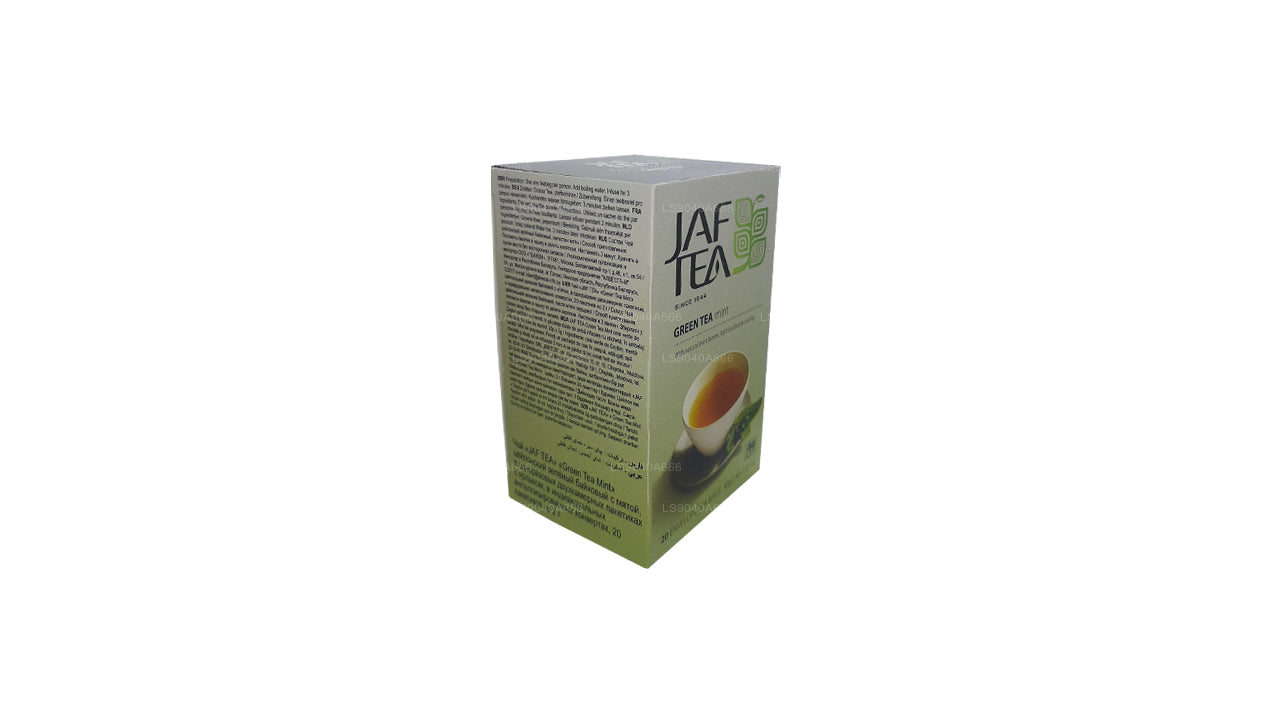 Jaf Tea Pure Green Collection Zielona herbata miętowa folia kopertowa torebki do herbaty (40g)