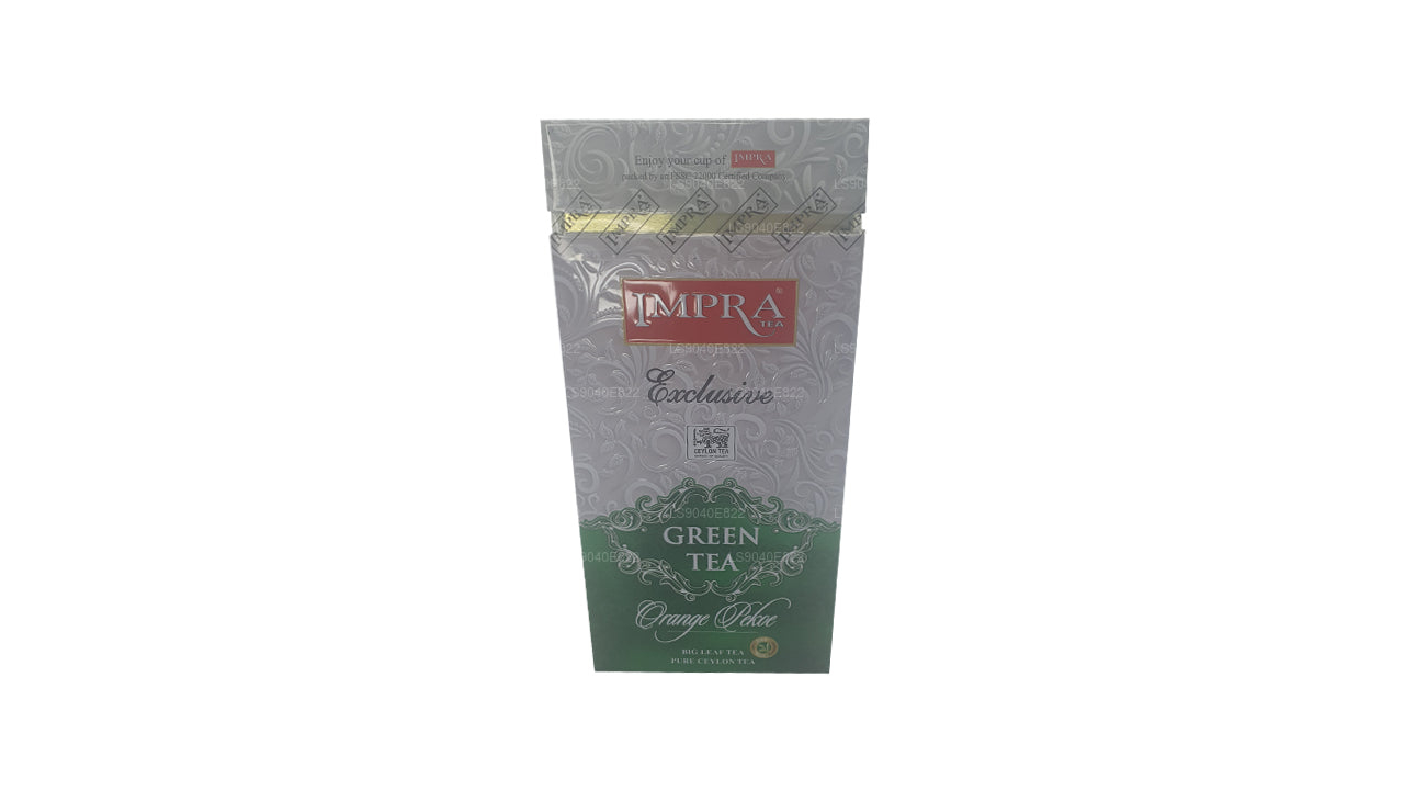 Impra Exclusive Big Leaf Zielona Herbata, Pomarańczowy Pekoe (200g) Caddy